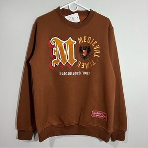 NEW Medieval Times Baltimore Maryland Brown Pullover Sweatshirt Mens Medium